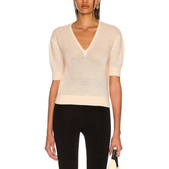 Khaite 'Sierra' Cream Cashmere Sweater Size S - Picture 1 of 5